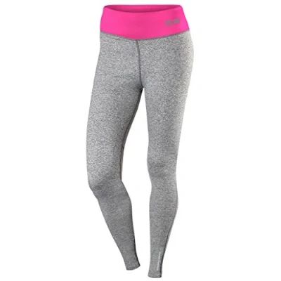 Image of TCA Women&#039;s SuperThermal Performance Workout High Waisted Running Training Tights Leggings with Pocket Marl Grey/Cabaret, XS