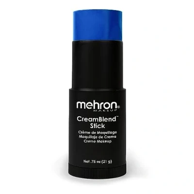 Image of Mehron Makeup CreamBlend Stick Face Paint, Body &amp; Foundation Cream Paint .75 oz (21 g) (Blue)