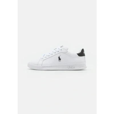 Image of Polo Ralph Lauren Athletic Unisex Trainers white/black, Size: 2, White/black Leather