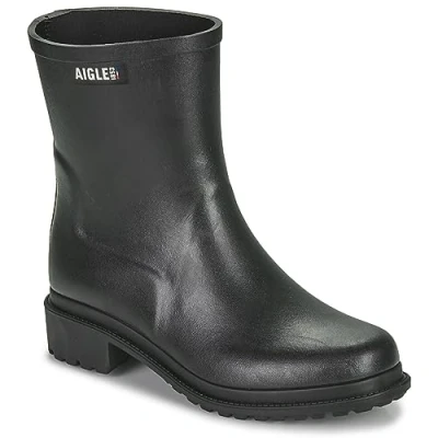 Image of Aigle FULFEED MID women&#039;s Wellington Boots in Black