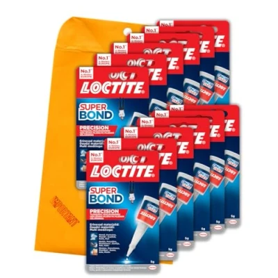 Image of Loctite Precision, Strong Super Glue All Purpose Adhesive for Repairs, Clear Various Materials, Easy to Use Instant Glue, Convenient Travel Size 12 x 5g