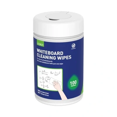 Image of Loukin Whiteboard Cleaning Wipes, Dry Erase Board Non Toxic White 100 Wipes per Canister