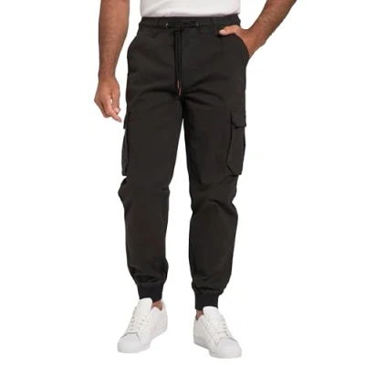 Image of JP 1880 Men&#039;s Flexnamic Cargohose mit Vielen Taschen, Moderne Passform Long Cargo Pants, Black, L