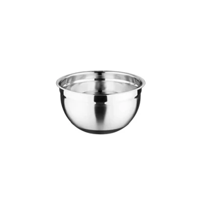 Image of Vogue GG021 Stainless Steel Bowl With Silicone Base 3Ltr Kitchen Dish Restaurant
