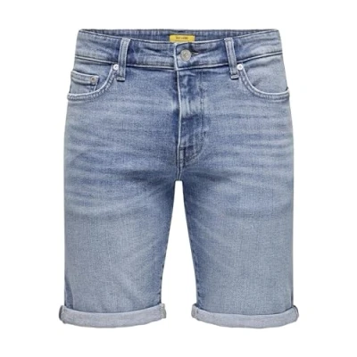 Image of ONLY &amp; SONS Men&#039;s Onsply MBD 8772 Shorts Tai DNM Noos, Medium Blue (Medium Denim), S