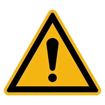 Image of Sticker Danger Warning NF ISO 7010 Laminated Triangular Signage Adhesive Water and UV Resistant General Sign 25x25 cm