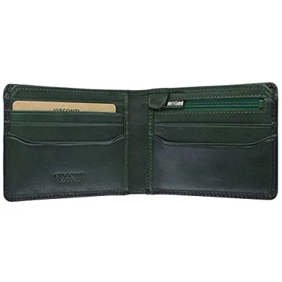 Image of VISCONTI Atelier Collection Roland Leather Wallet RFID Blocking AT63 Burnished Green