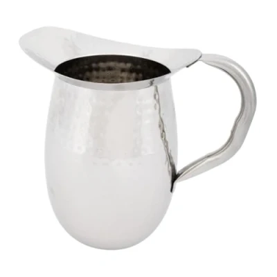 Image of Olympia Hammered Pitcher 2Ltr, Silver