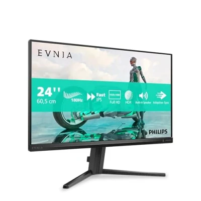 Image of PHILIPS Evnia 24M2N3200S 24 inch FHD gaming monitor, 180 Hz, 0.5 ms, FreeSync Prem., G Sync comp. (1920x1080, HDMI 2.0, DisplayPort 1.4) black gray