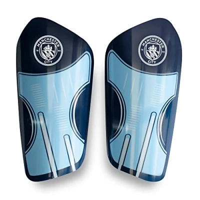 Image of Manchester City FC DELTA Slip In Shin Guards Youth, Blue