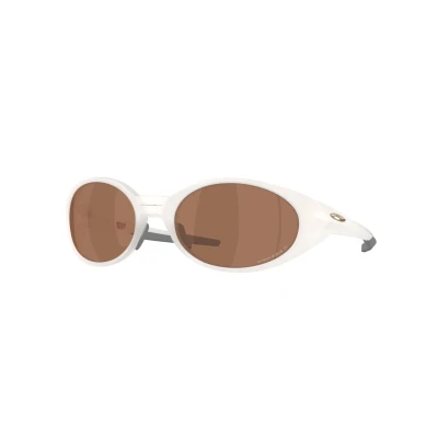Image of Oakley Man OO9438 EYEJACKET REDUX 943824 Occhiali da sole O_matter White Brown Squared Polarized