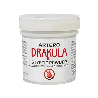 Image of Hemostatic Powder for Cutting Hemorrhhages in Dog Nail Novelty and Effective System Container with Screw Lid Anti Moisture Bag Included