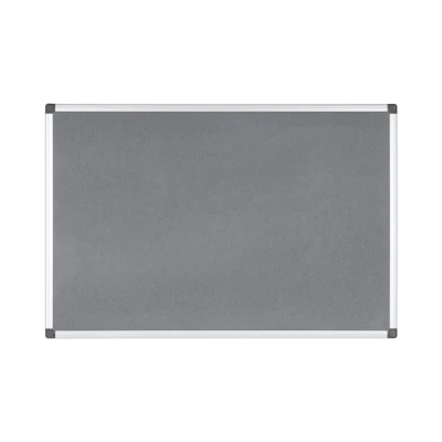 Image of Bi Office Notice Board Maya, Grey Felt, Aluminium Frame, 180 x 120 cm