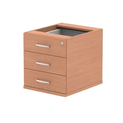 Image of Impulse 3 Drawer Fixed Pedestal Beech