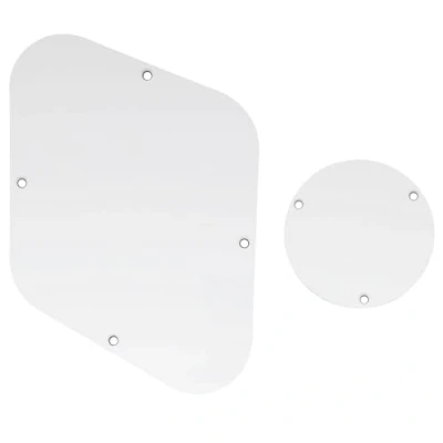 Image of Musiclily LP Style Control Back Plate and Switch Set for USA Les Paul Electric Guitar, 3Ply White