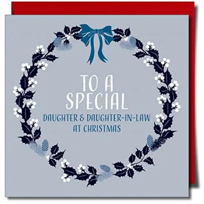 Image of Special Daughter and in law Christmas greeting Card Lesbian Gay LGBT 150mm x Premium