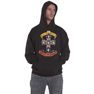 Image of Guns N&#039; Roses Unisex Pullover Hoodie: Appetite for Destruction X Large Black