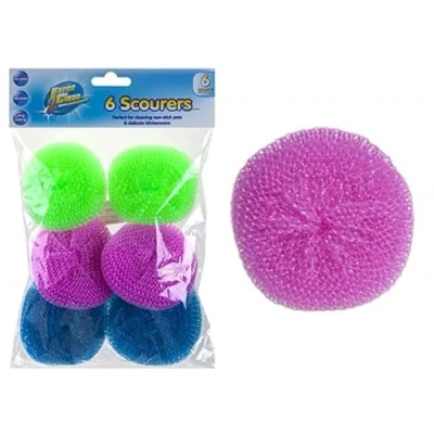 Image of Multicolor Scourers in a Bag (Pack of 6) Durable Material Perfect for Kitchen &amp; Home