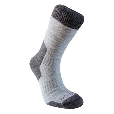 Image of Bridgedale womens Explorer Heavyweight Merino Endurance Knee Socks, Grey, L