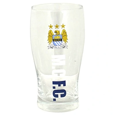 Image of Manchester City Official Pint Glass Multi Colour