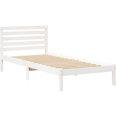 Image of vidaXL with Headboard White 80 x 210 cm Solid pine wood