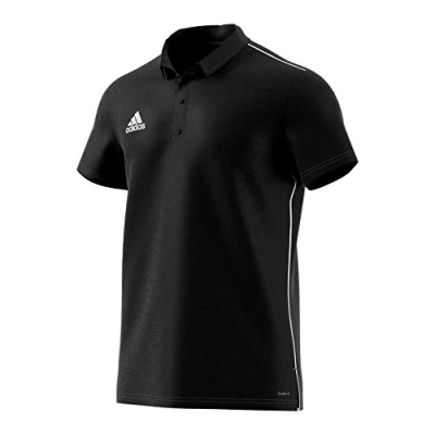 Image of adidas Men&#039;s Core18 POLO SHIRT SHORT SLEEVE , Black/White, M UK