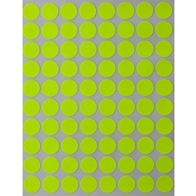 Image of Royal Green (13MM) Neon Yellow Color Coding Labels for Inventory and Labeling 1.3 CM Circle Dot Stickers 1200 Pack