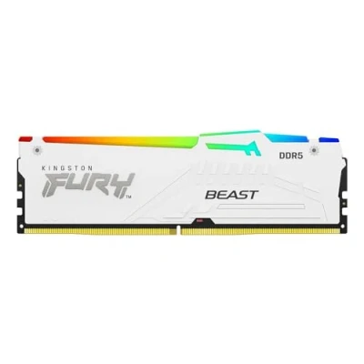 Image of Kingston FURY Beast White RGB XMP 128GB 5200MT/s DDR5 CL40 DIMM Desktop Gaming Memory Kit of 4 KF552C40BWAK4 128