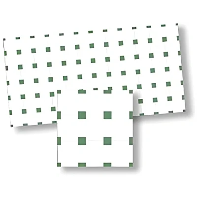 Image of Melody Jane Dolls House Green &amp; White Spanish Mosaic Floor Tile Sheet Miniature Flooring