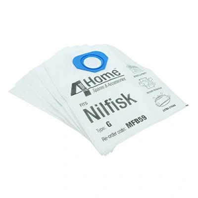 Image of MasterPart Extra Strong Microfibre Cloth Dust Bags For Nilfisk Tub Vacuum Cleaners