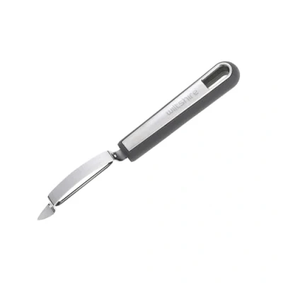 Image of Wiltshire Aspire Peeler, Stainless Steel, Potato, Fruit &amp; Vegetable Swivel Anti Slip Soft Touch Handle, Grey Silver, 21x2.5x2.5cm