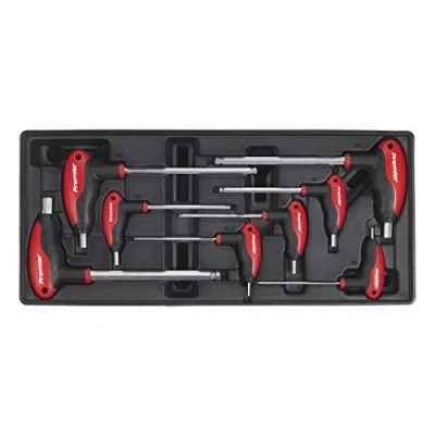 Image of Sealey Premier Tool Tray with T Handle Ball End Hex Key Set 8pc