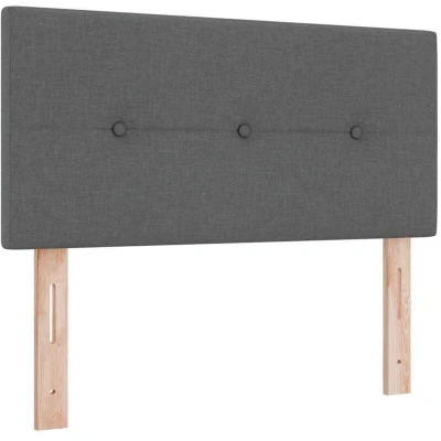 Image of vidaXL Headboard Button Tufted Dark Grey 80 cm Fabric