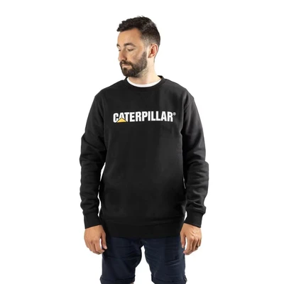 Image of Caterpillar Midweight Crewneck Sweatshirt Black X Large
