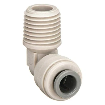 Image of JOHN GUEST 1/4&quot; OD TUBE X NPT MALE ELBOW NPTF Thread (Push in Fittings, Imperial) PACK SIZE: 1x5