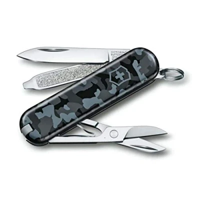 Image of Victorinox, Classic, Swiss Army Pocket Knife, small, Multi Tool, Camping, 7 Functions, Blade, Nail file, Screwdriver 2.5 mm