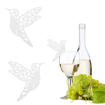 Image of Atyhao Wedding Name Place Cards, 50pcs Little bird Shape Hollow Cards For Wine Glass Table Decoration(white)