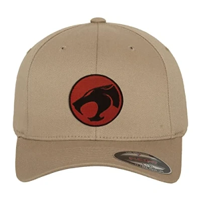 Image of Thundercats Officially Licensed Logo Flexfit Baseball Cap (Khaki), Large/X Large