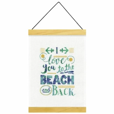 Image of Dimensions Counted Cross Stitch Kit: Banner: Beach and Back, 72 75467