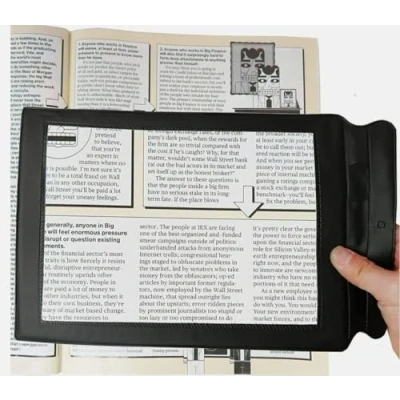 Image of NOVAEASE A4 Full Page Magnifying Sheet PVC for Reading, 3X Magnification Zoom, Magnifier Reading Small Prints Books, Newspaper, Handheld Portable Lightweight Seniors