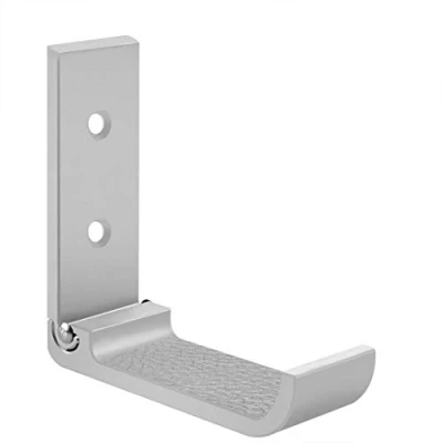 Image of GEEKRIA Foldable Wall Mount Headphones Holder, Headset Hanger, Aluminum Hook, Hold Up to 1KG with 3M Adhesive Tape, 20KG Screws, Stand Come Headband Protective Pad