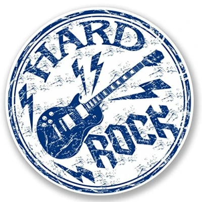 Image of 2 x 10cm/100mm Hard Rock Guitar Music Vinyl Sticker Decal Laptop Travel Luggage Car Bike Sign Fun #5433