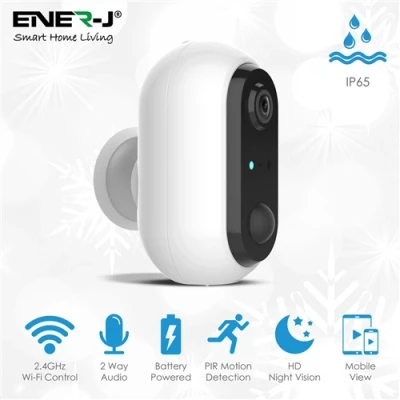 Image of Ener J Smart Wireless 1080P Battery Camera with 2 pcs 18650 Battery, ENERJSMART APP