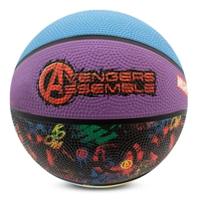 Image of Hy Pro Officially Licensed Avengers Basketball Size 5 Marvel Design with Graphic, Small for Indoor or Outdoor Play &amp; Practice Durable Rubber