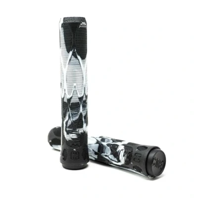 Image of CORE Pro Handlebar Grips, Super Soft 170mm Longneck Universal Cycling Grip fits all Stunt Scooters BMX &amp; Mountain Bikes, Premium comfort Bicycle Handle Slate (White Marble)