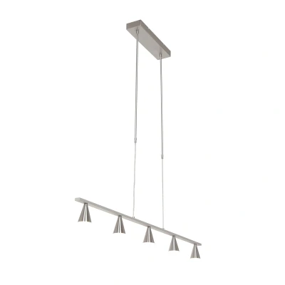 Image of Vortex Straight Bar Pendant Ceiling Light Steel Brushed