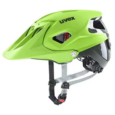 Image of uvex Quatro Integrale Extremely Lightweight Mountain Bike Helmet for Men &amp; Women Individual Fit Adjustable Shield Lime Anthracite Matt 56 61 cm