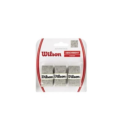 Image of Wilson Advantage Tennis Racquet Over Grip (Pack of 3), Grey