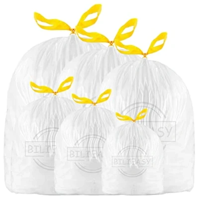 Image of BILIEASY Bin Bags Liners 10L 12L 15L 2.6 4 GAL Drawstring Trash Large Strong Unscented Universal Garbage (10 12 15L(150pcs))