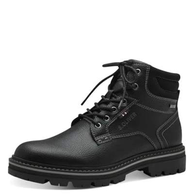Image of s.Oliver Men&#039;s Wl Lace Boot 5 16238 43 Snow, Black, 9.5 UK